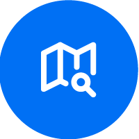 A blue presentation icon